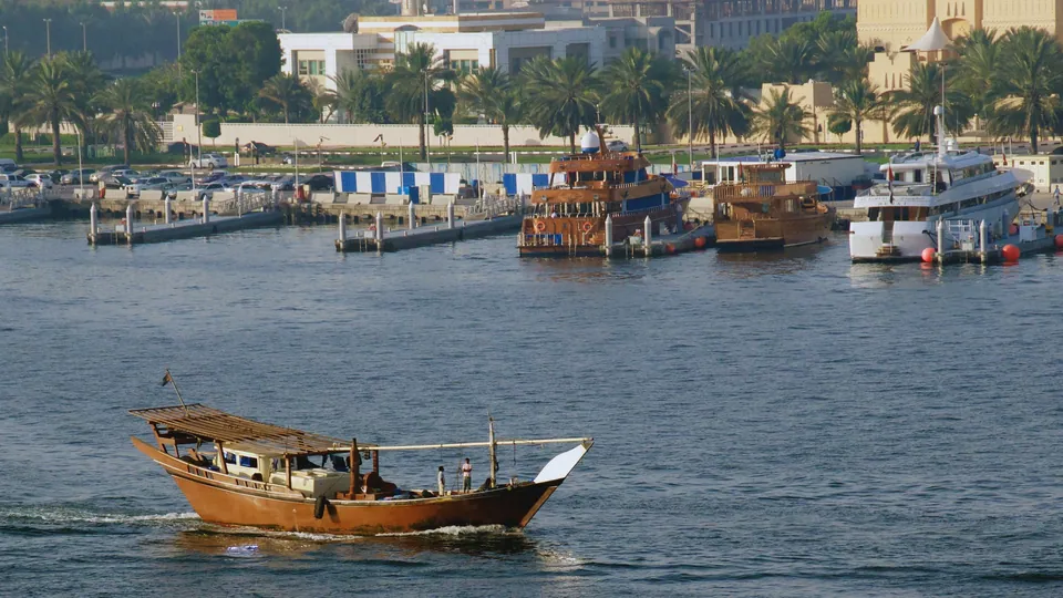 Traditional dhow on Dubai Creek