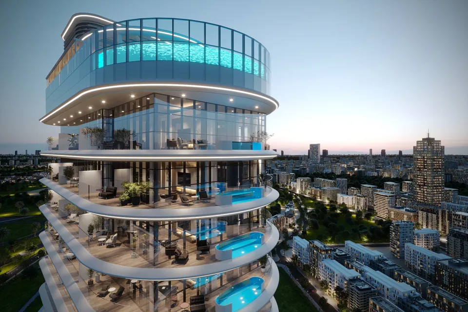 Electra apartments with private pool balconies
