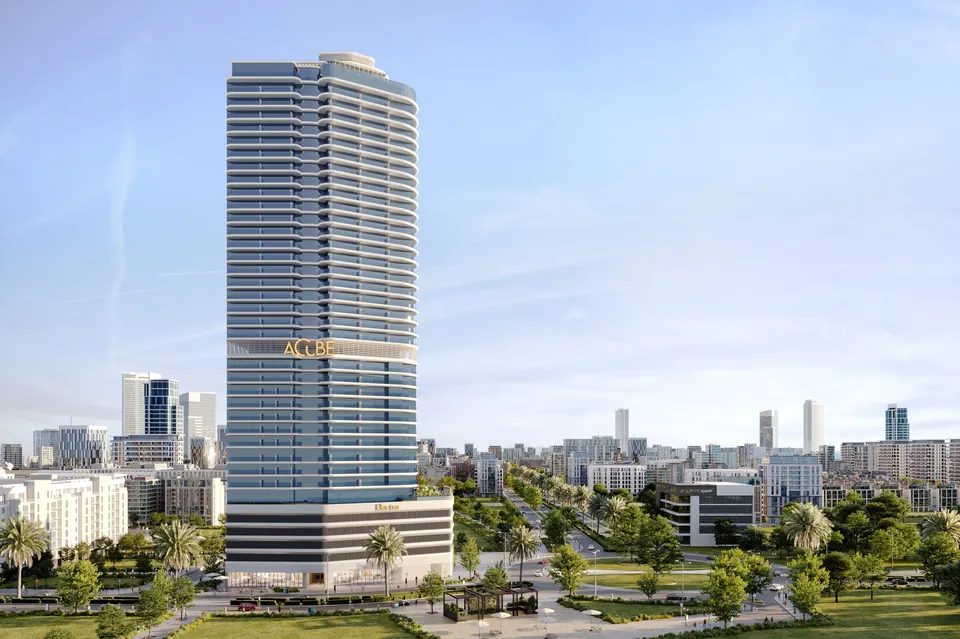 Electra residential tower and JVC skyline