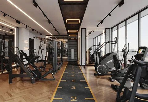Fully equipped gym at Electra