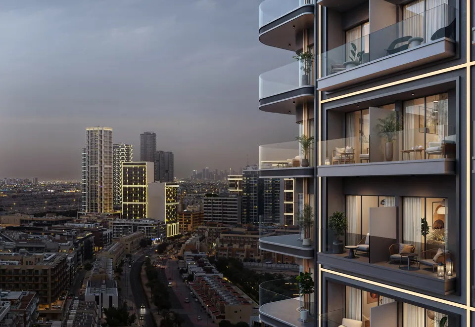 Balconies and JVC views at LUME