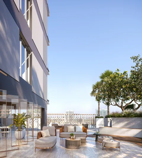 Leisure deck and lounge seating at LUME