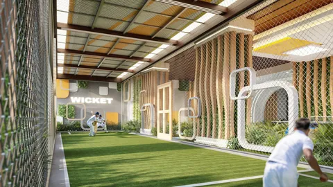 Net cricket practice area at Vega