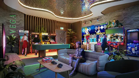 Gamers' lounge at Vega